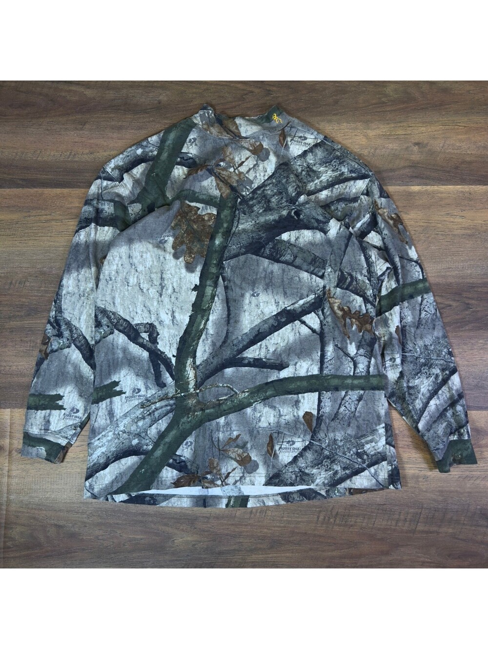 Browning Mossy Oak Treestand Camo Mock Neck Shirt Mens XL
